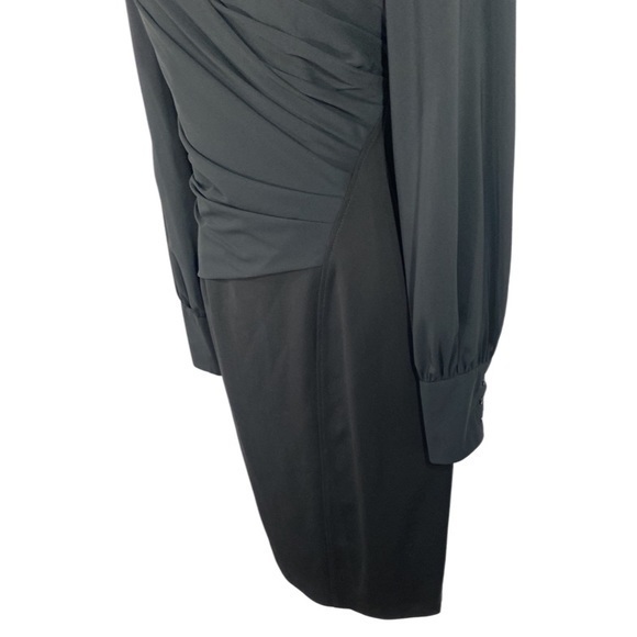 NWOT Reiss black asymmetric neckline blouson sleeve dress BB22 - Picture 8 of 14